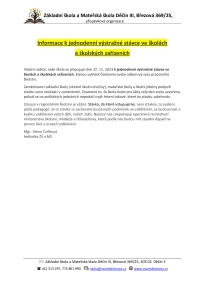 Informace ke stávce dne 27.11.2023
